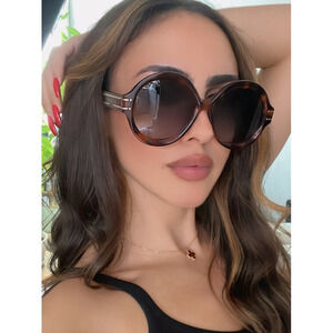 NEW Dior Signature R1U Round Sunglasses in Havana Brown